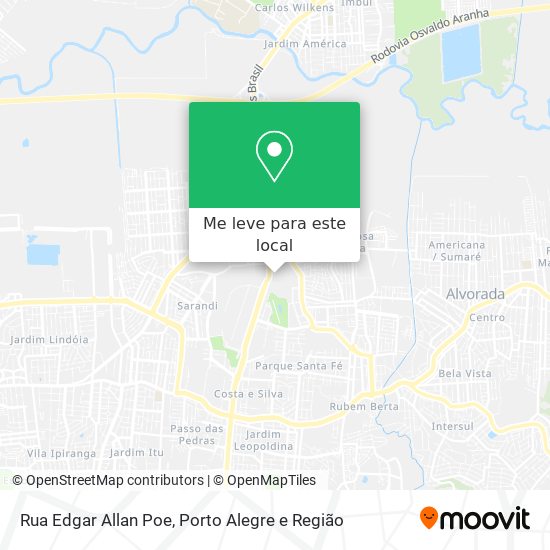 Rua Edgar Allan Poe mapa