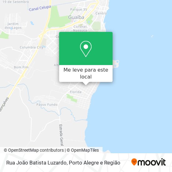 Rua João Batista Luzardo mapa