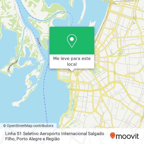 Linha S1 Seletivo Aeroporto Internacional Salgado Filho mapa