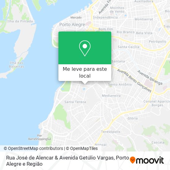 Rua José de Alencar & Avenida Getúlio Vargas mapa