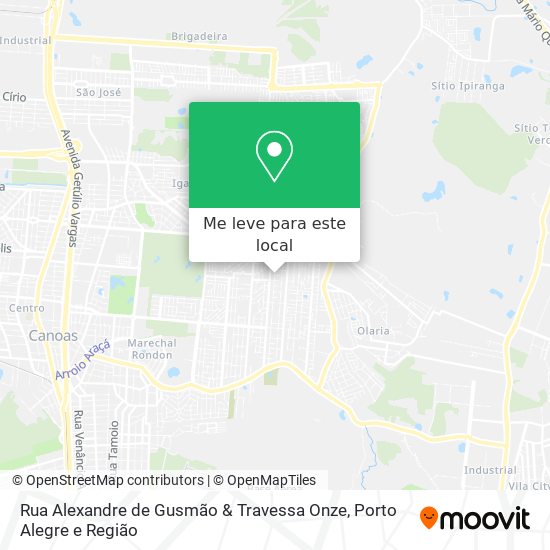 Rua Alexandre de Gusmão & Travessa Onze mapa
