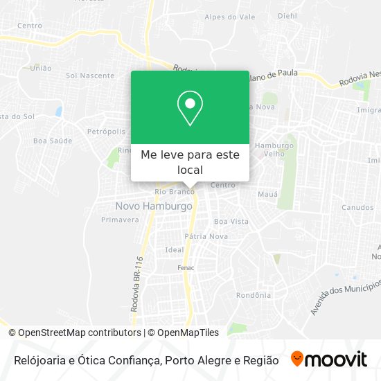 Relójoaria e Ótica Confiança mapa