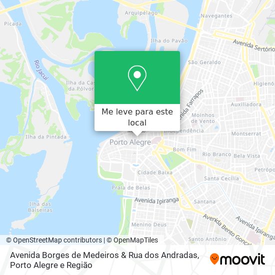 Avenida Borges de Medeiros & Rua dos Andradas mapa