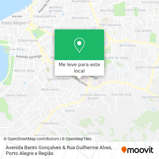 Avenida Bento Gonçalves & Rua Guilherme Alves mapa