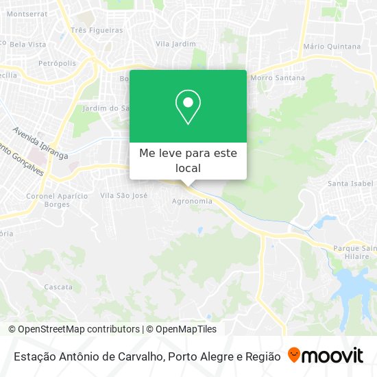 Estação Antônio de Carvalho mapa