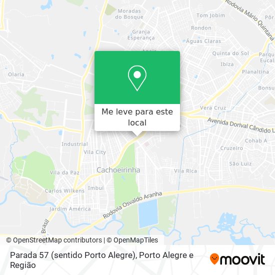 Parada 57 (sentido Porto Alegre) mapa