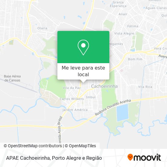 APAE Cachoeirinha mapa