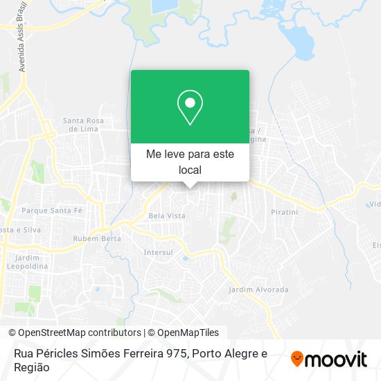 Rua Péricles Simões Ferreira 975 mapa