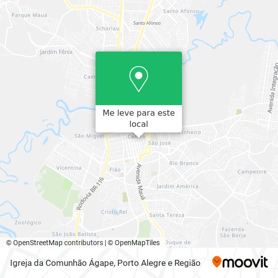 Igreja da Comunhão Ágape mapa