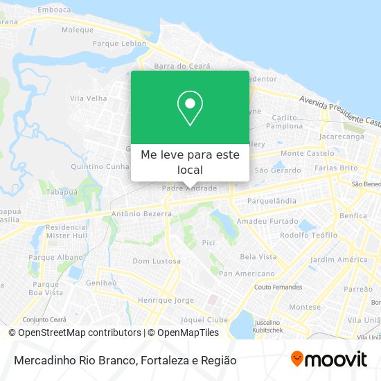 Mercadinho Rio Branco mapa