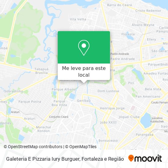 Galeteria E Pizzaria Iury Burguer mapa
