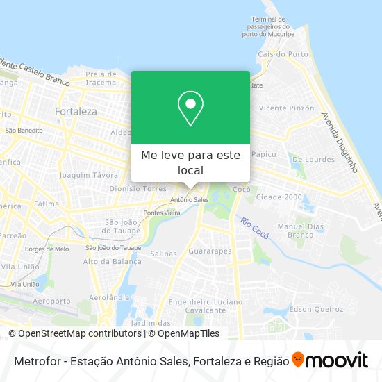 Metrofor - Estação Antônio Sales mapa