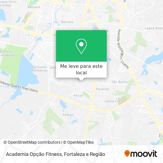 Academia Opção Fitness mapa