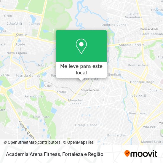 Academia Arena Fitness mapa