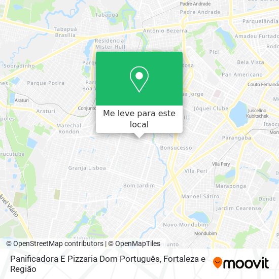 Panificadora E Pizzaria Dom Português mapa