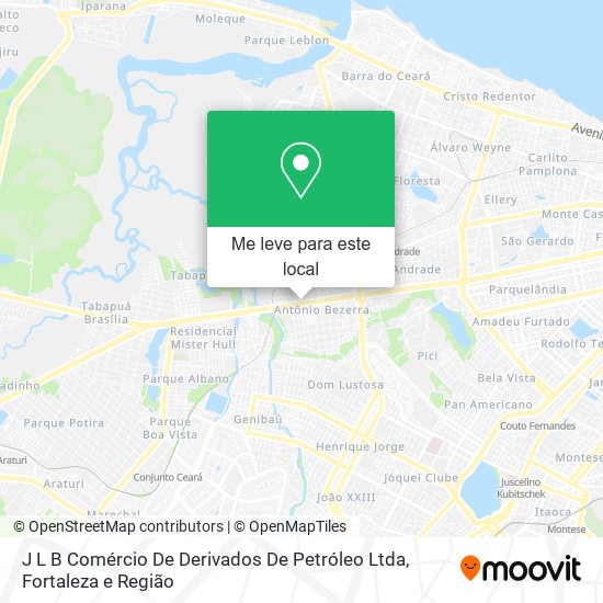 J L B Comércio De Derivados De Petróleo Ltda mapa