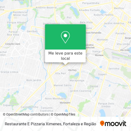 Restaurante E Pizzaria Ximenes mapa