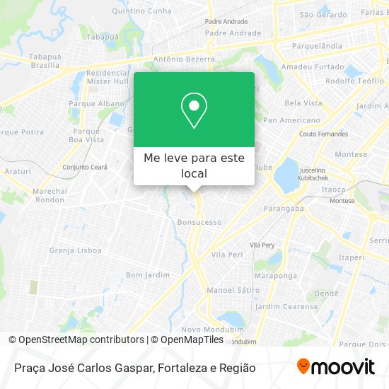 Praça José Carlos Gaspar mapa