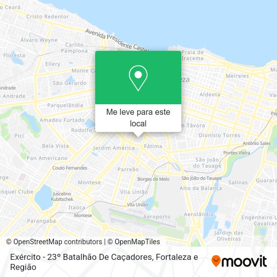 Exército - 23º Batalhão De Caçadores mapa