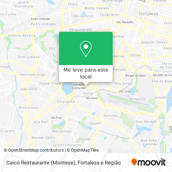 Caicó Restaurante (Montese) mapa