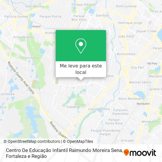 Centro De Educação Infantil Raimundo Moreira Sena mapa