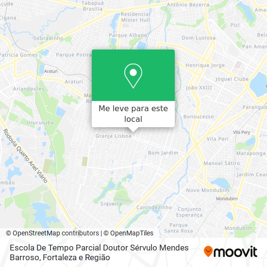 Escola De Tempo Parcial Doutor Sérvulo Mendes Barroso mapa