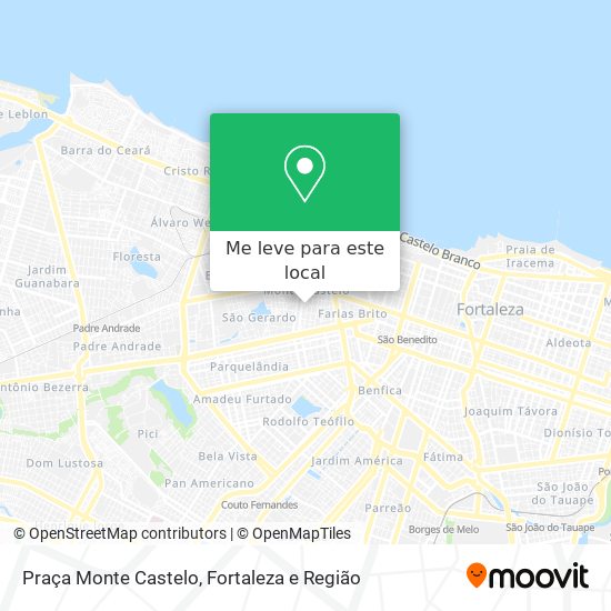 Praça Monte Castelo mapa