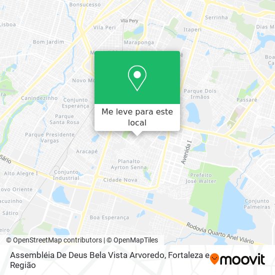 Assembléia De Deus Bela Vista Arvoredo mapa