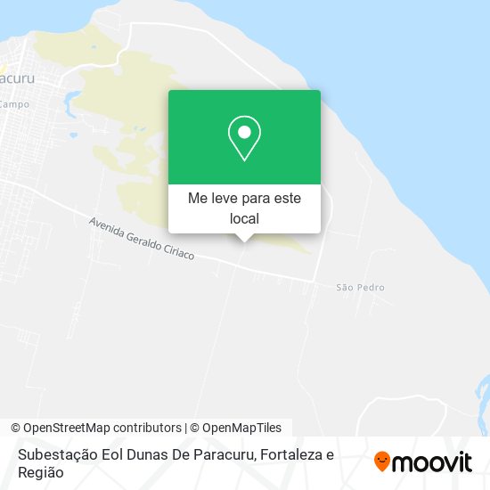 Subestação Eol Dunas De Paracuru mapa