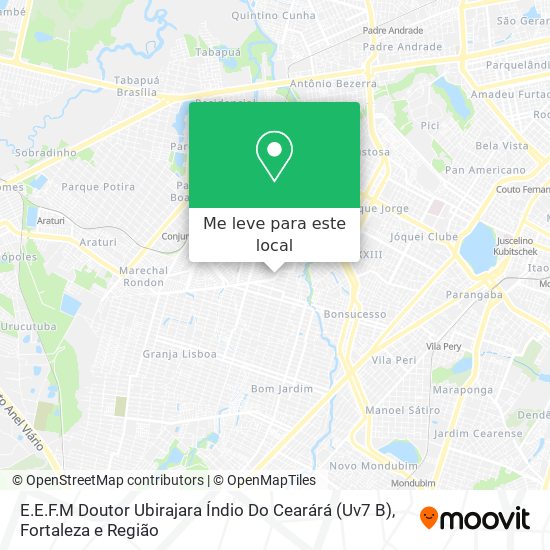 E.E.F.M Doutor Ubirajara Índio Do Cearárá (Uv7 B) mapa