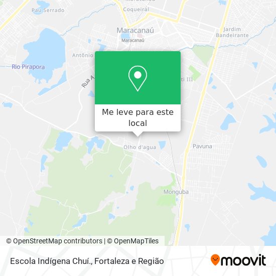 Escola Indígena Chuí. mapa