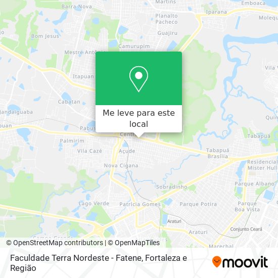 Faculdade Terra Nordeste - Fatene mapa