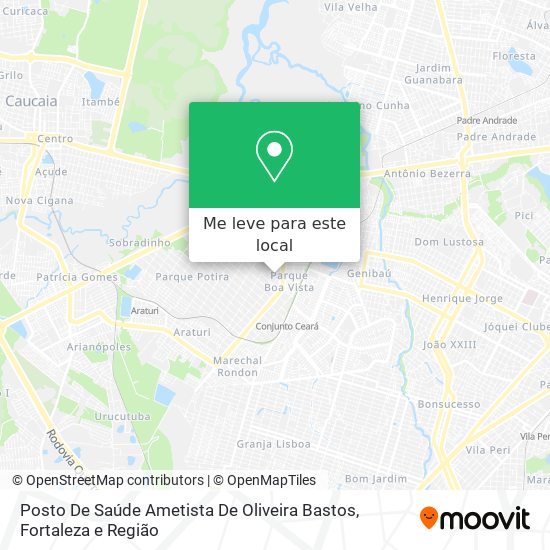 Posto De Saúde Ametista De Oliveira Bastos mapa
