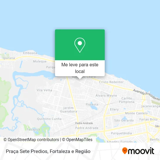 Praça Sete Predios mapa