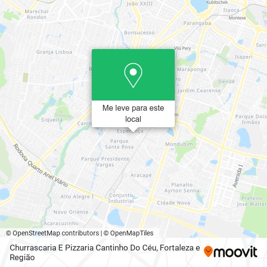 Churrascaria E Pizzaria Cantinho Do Céu mapa