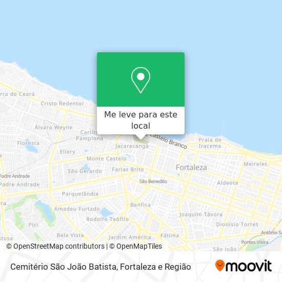 Cemitério São João Batista mapa