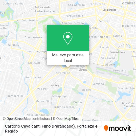 Cartório Cavalcanti Filho (Parangaba) mapa