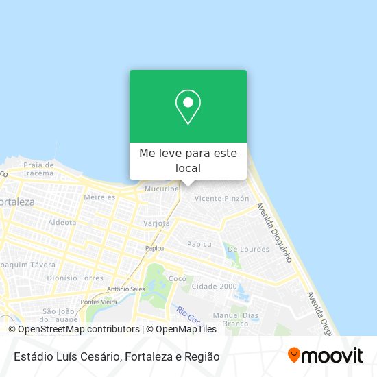 Estádio Luís Cesário mapa