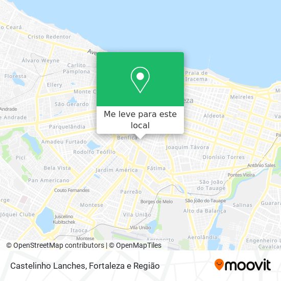 Castelinho Lanches mapa