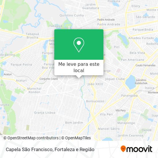 Capela São Francisco mapa