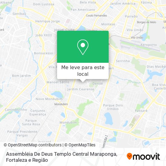 Assembléia De Deus Templo Central Maraponga mapa