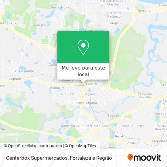 Centerbox Supermercados mapa