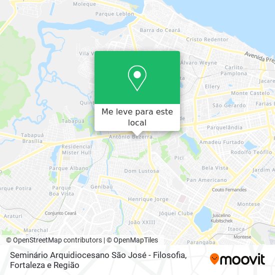 Seminário Arquidiocesano São José - Filosofia mapa