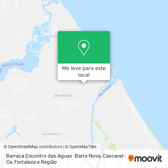 Barraca Encontro das Aguas -Barra Nova, Cascavel - Ce mapa