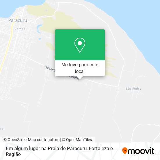 Em algum lugar na Praia de Paracuru mapa