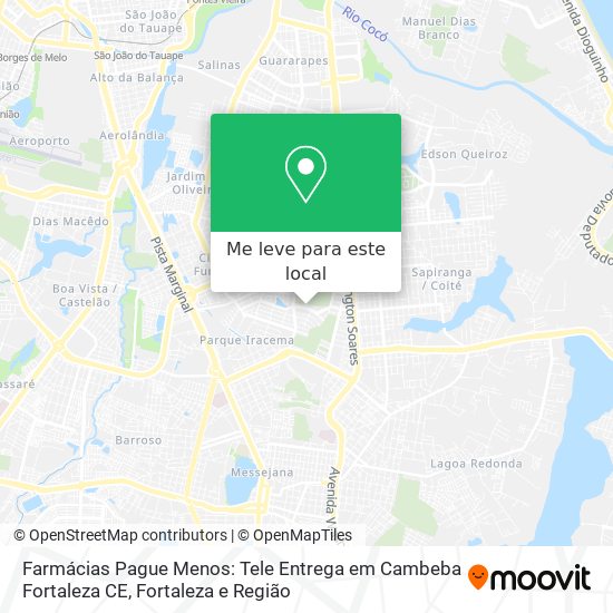 Farmácias Pague Menos: Tele Entrega em Cambeba Fortaleza CE mapa