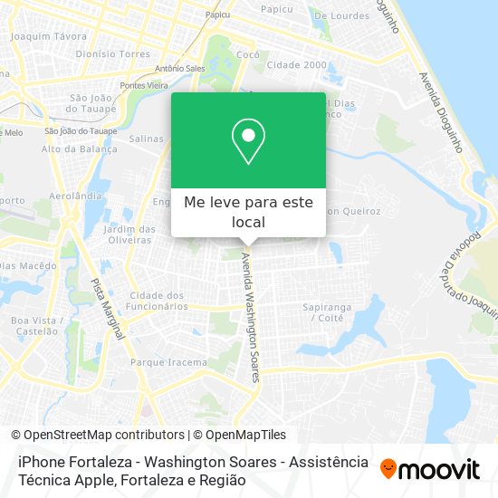 iPhone Fortaleza - Washington Soares - Assistência Técnica Apple mapa