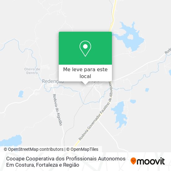 Cooape Cooperativa dos Profissionais Autonomos Em Costura mapa