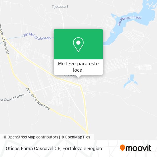 Oticas Fama Cascavel CE mapa