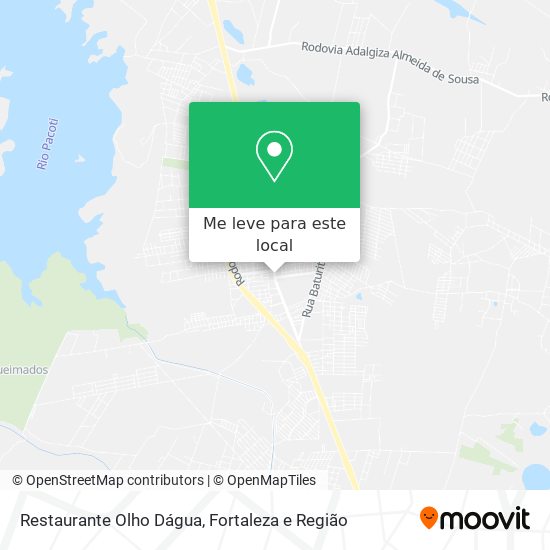 Restaurante Olho Dágua mapa